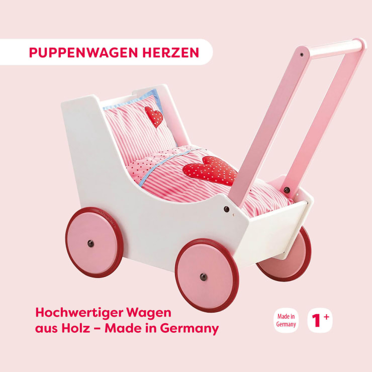Puppenwagen Herzen