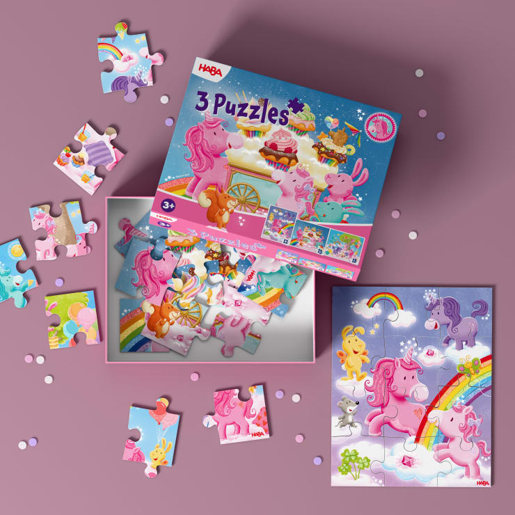3 Puzzles - Unicorn Glitterluck