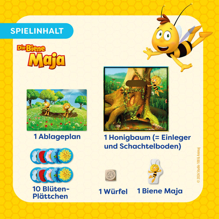 Meine ersten Spiele – Biene Maja Honigbaum, Farben-Zuordnung, ab 2 J.