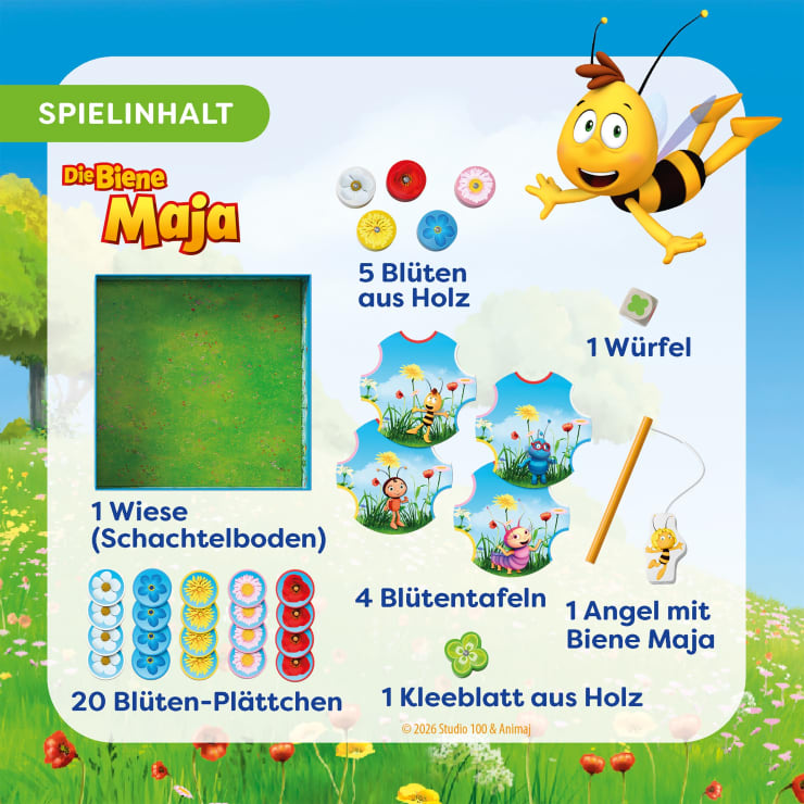 Meine ersten Spiele – Biene Maja, Blüten angeln, Angelspiel, ab 2 Jahren