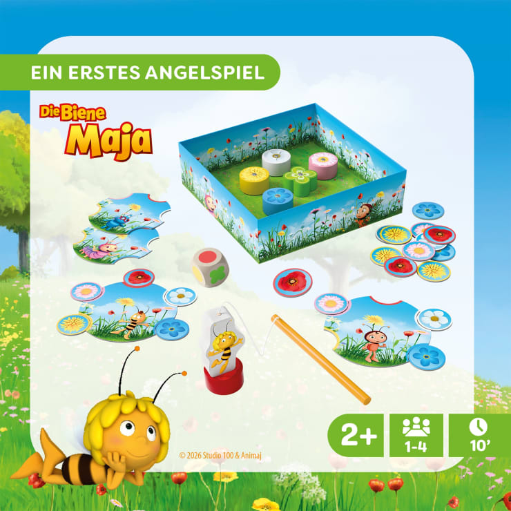 Meine ersten Spiele – Biene Maja, Blüten angeln, Angelspiel, ab 2 Jahren