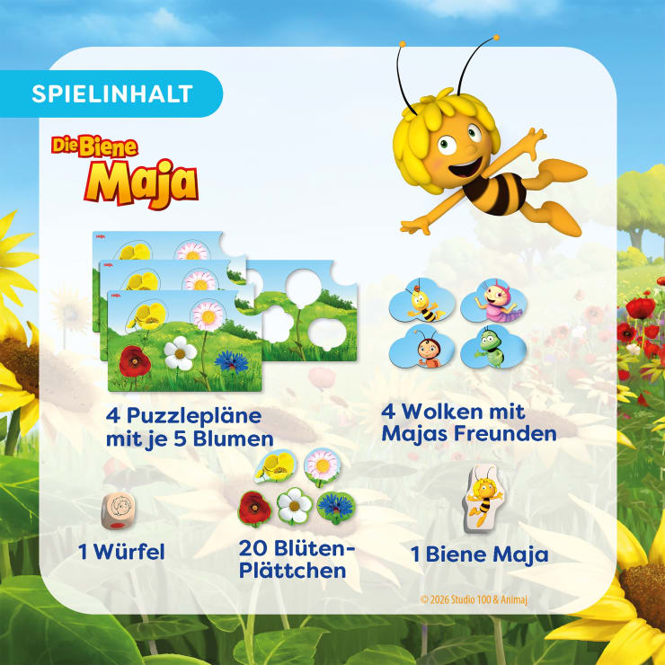 Meine ersten Spiele – Biene Maja Wiese, Farben- und Formen-Spiel, ab 2