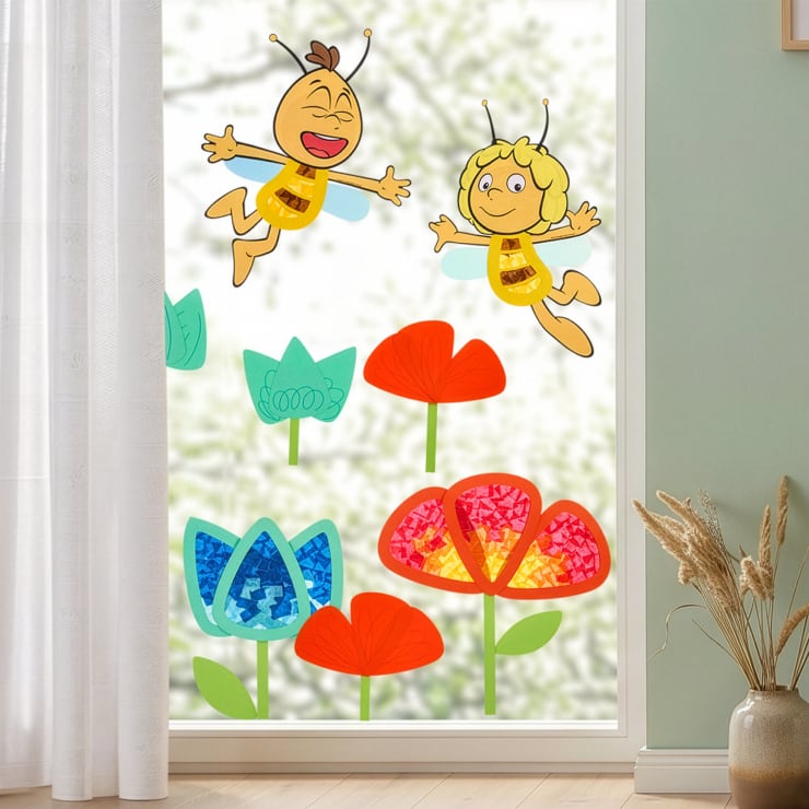 Sachenmacher Erstes Kleben Die Biene Maja, Fensterbild, 8 St., ab 3 J.