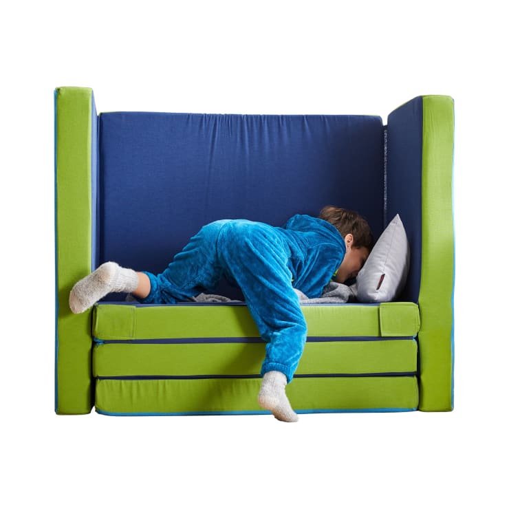 Matratzensofa, grün/blau