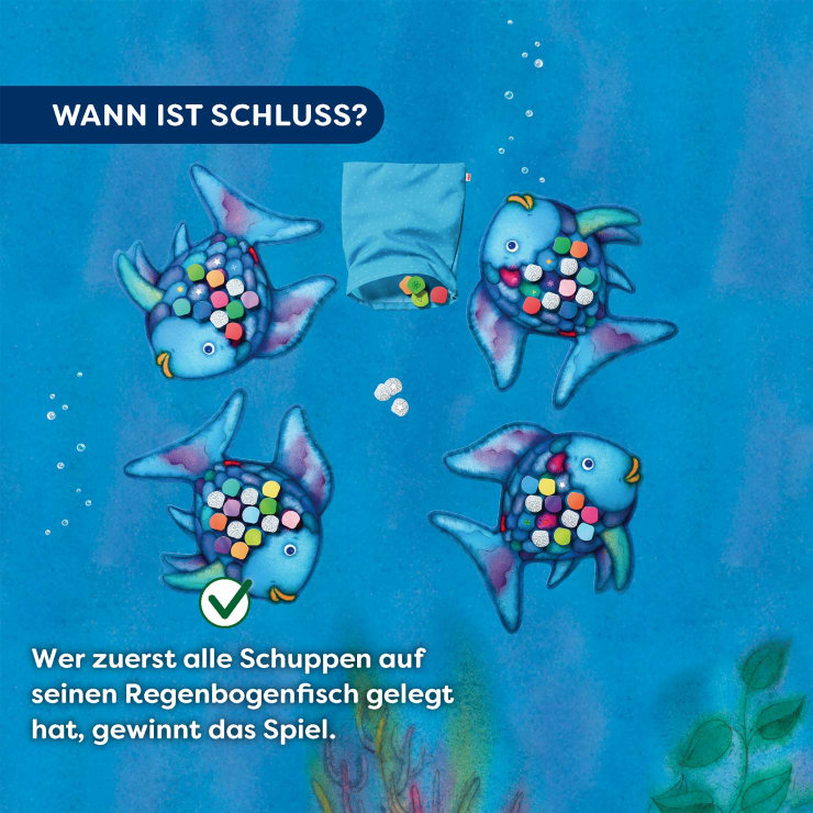Der Regenbogenfisch – Glitzer-Bingo, Farbenspiel, ab 3 Jahren