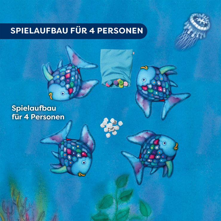 Der Regenbogenfisch – Glitzer-Bingo, Farbenspiel, ab 3 Jahren