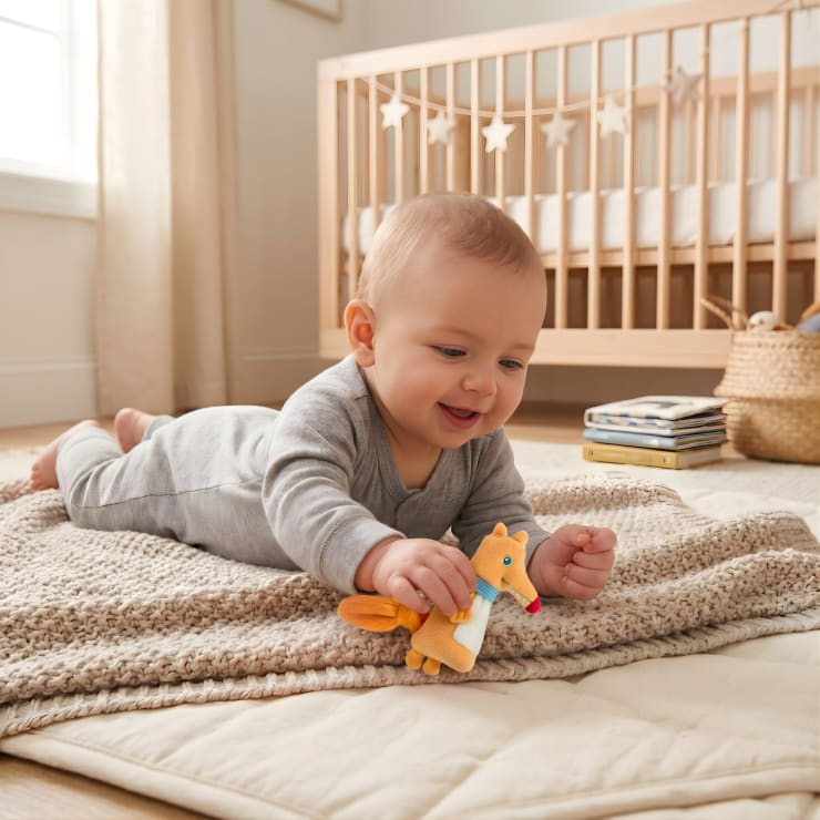 Fox Baby Rattle Grasping Toy