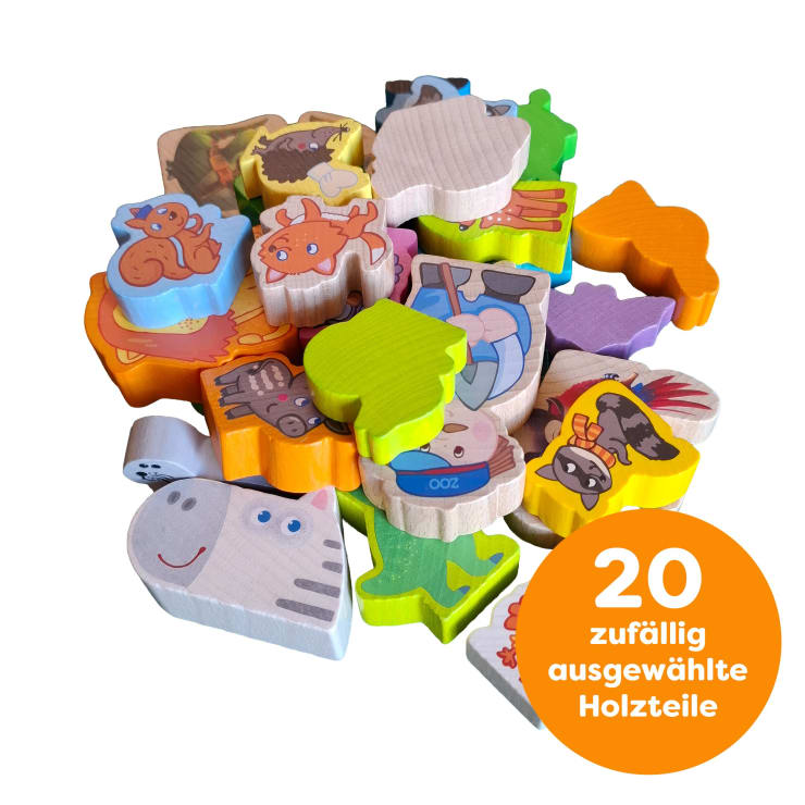 Mysterybox Holzfiguren zum freien Spiel, 20 Artikel, ab 1 Jahr
