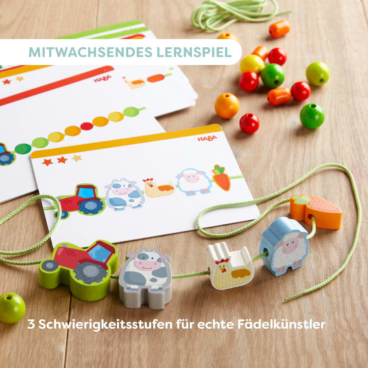 Fädelspiel Bauernhof-Freunde
