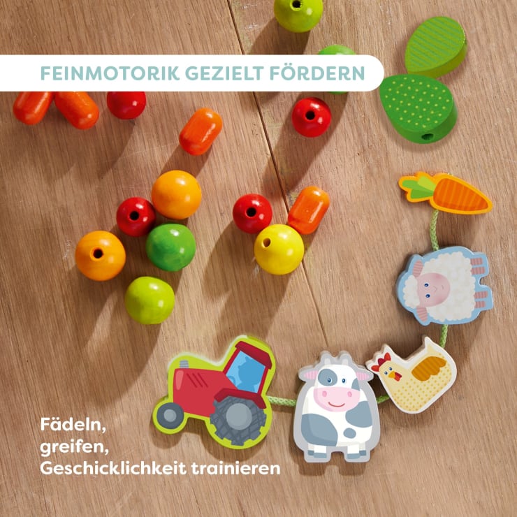 Fädelspiel Bauernhof-Freunde