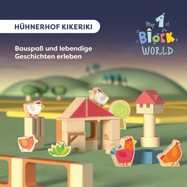 Meine erste Bausteinwelt – Hühnerhof Kikeriki