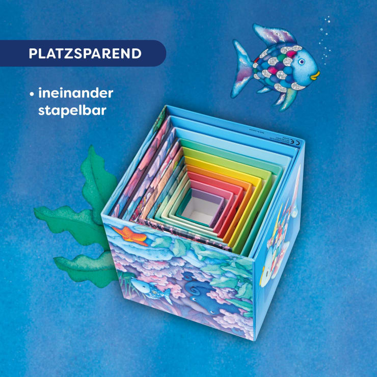 Stacking Tower Glitter Rainbow Fish