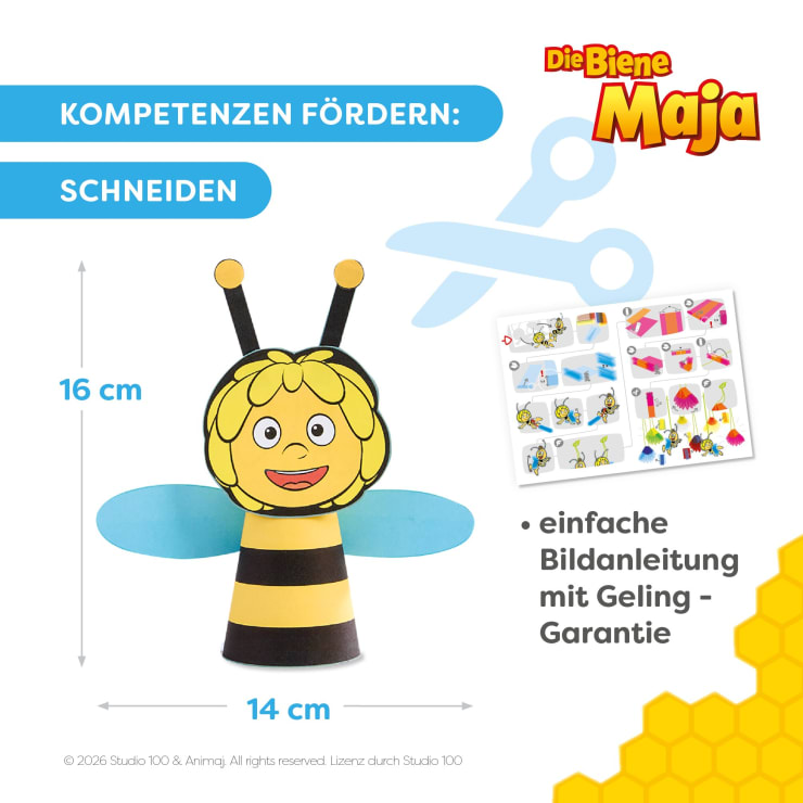 Sachenmacher Erstes Schneiden Die Biene Maja, Bastelset, ab 3 Jahren