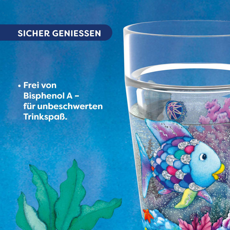 Glitzerbecher, Der Regenbogenfisch, Kinderbecher, BPA-frei