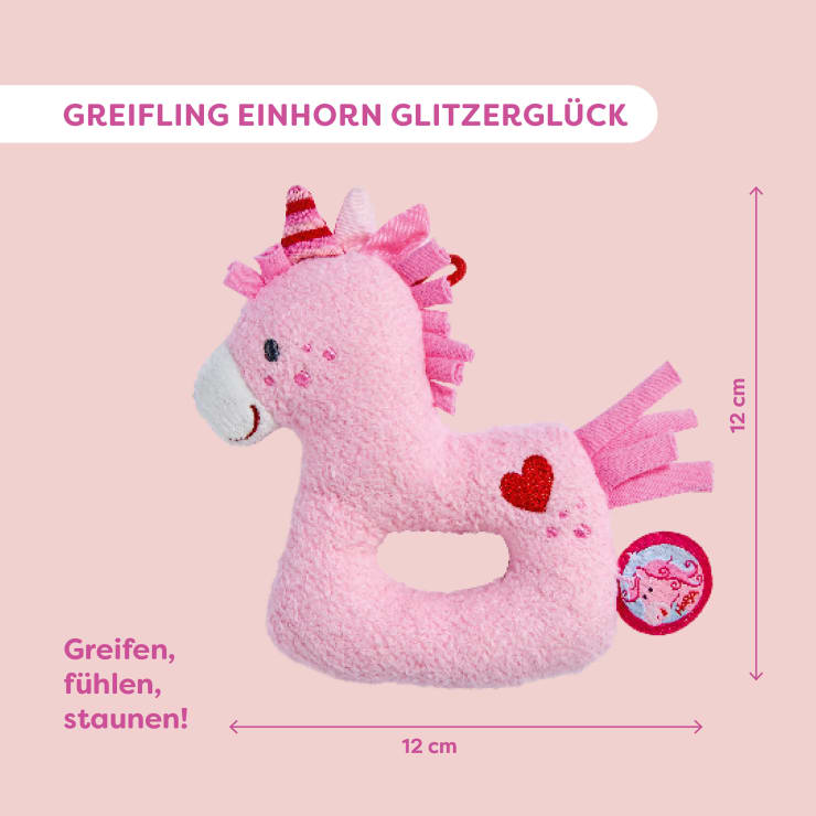 Greifling Einhorn Glitzerglück