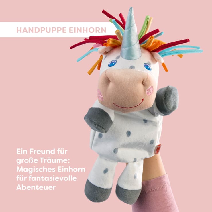 Handpuppe Einhorn