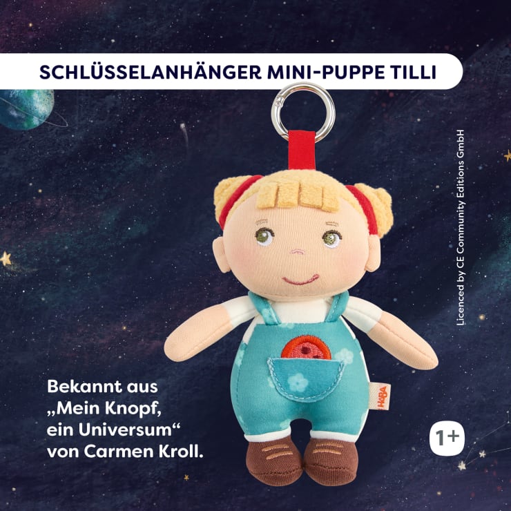 Schlüsselanhänger Mini‑Puppe Tilli