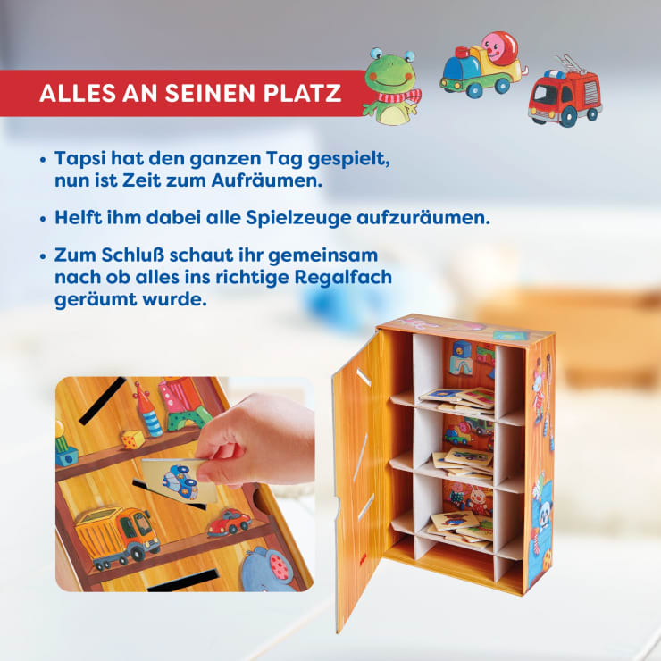 Meine ersten Spiele – Wir räumen auf, Zuordungsspiel, ab 2 Jahren