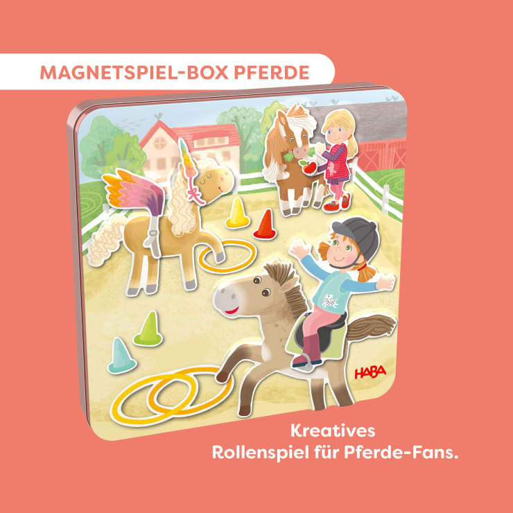Magnetspiel-Box Pferde