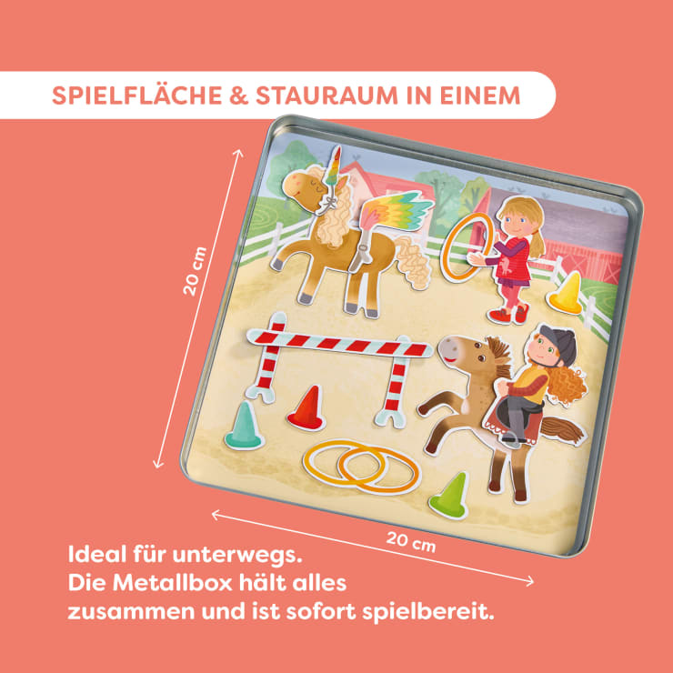 Magnetspiel-Box Pferde