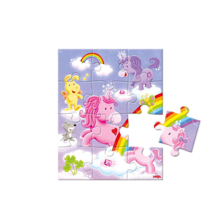 3 Puzzles - Einhorn Glitzerglück
