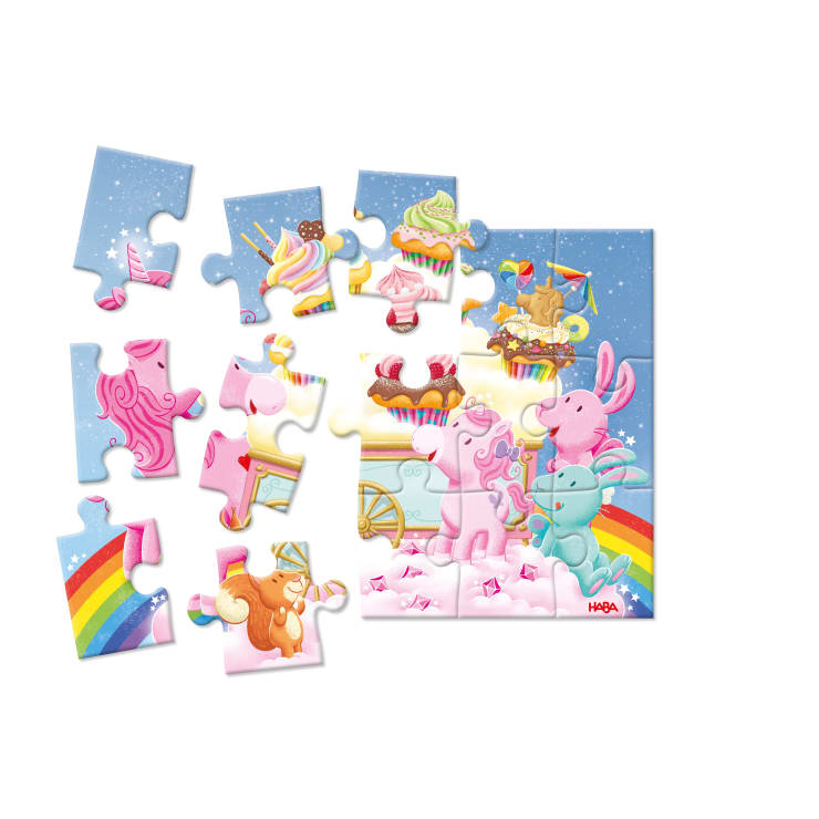 3 Puzzles - Einhorn Glitzerglück
