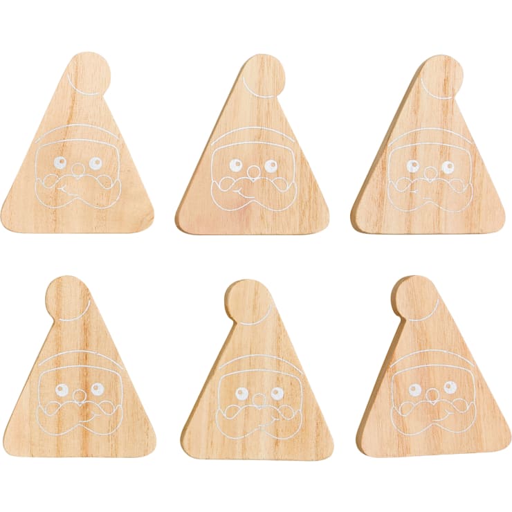Sachenmacher Holz-Weihnachtsmänner, für 6 Stück