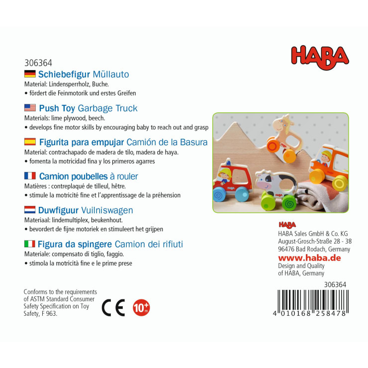 Schiebefigur Müllauto