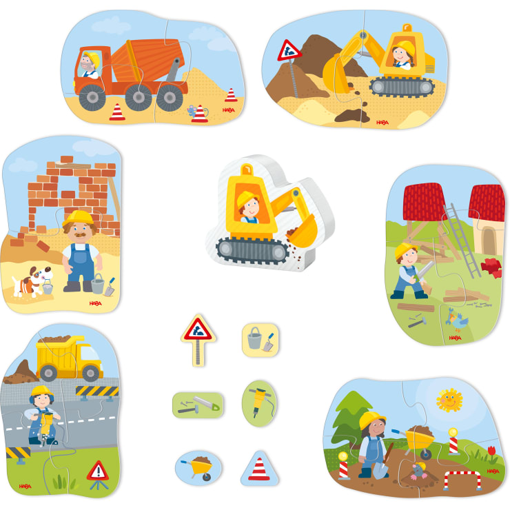 6 erste Puzzles – Baustelle