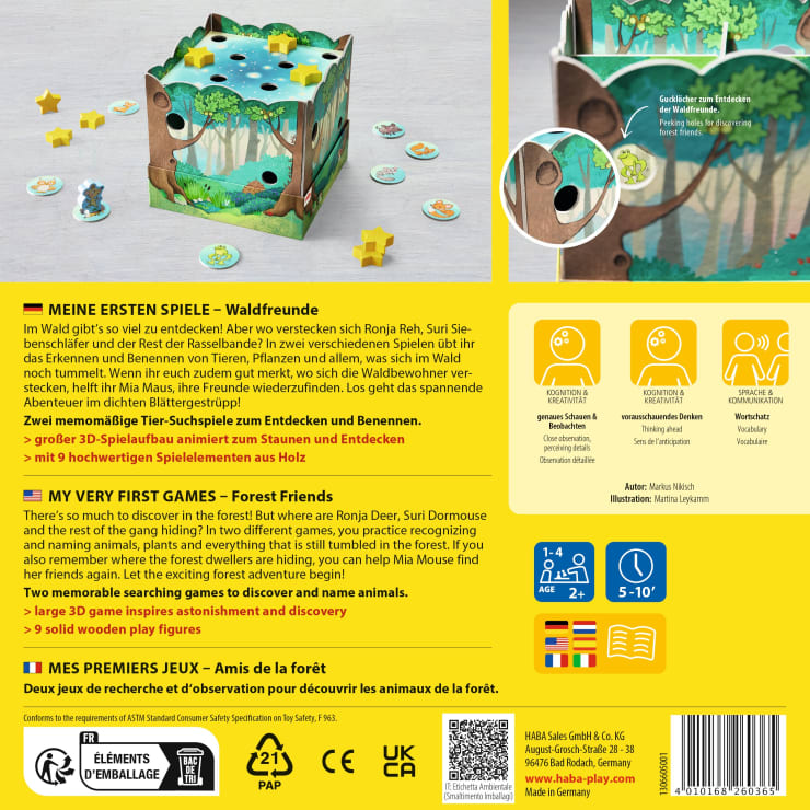 Meine ersten Spiele - Waldfreunde, Memo-Spiel, ab 2 Jahren