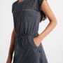 Kleid Mädchen knielang, 128, anthrazit