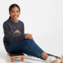 Sweatshirt Mädchen, 128/134, anthrazit