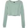 Langarmshirt cropped, 38, schilfgrün