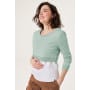 Langarmshirt cropped, 38, schilfgrün