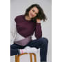 Sweatshirt Colourblock, 34, burgund