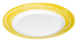 ARCOROC Brush yellow Teller flach, Ø 25,4 cm, 6 Stück