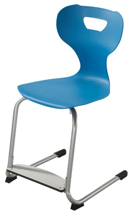 Freischwinger solit:sit® mit Fußstütze, Kunststoff-Schale, div. Farben, Gr. 2 - 4, Sitzh. 31 - 38 cm