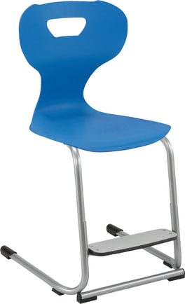 Freischwinger solit:sit® mit Fußstütze, Kunststoff-Schale, div. Farben, Gr. 3 - 5, Sitzh. 35 - 43 cm