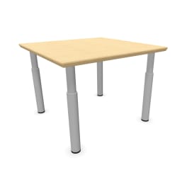 Tisch move upp quadratisch, Schraubverstellung 40 - 59 cm, Metallbeine mit Gleitern, L 80 x B 80 cm