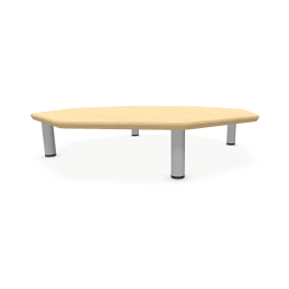 Tisch move upp achteckig, Metallbeine mit Gleitern, L 126 x B 126 cm