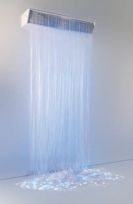 Lichtwasserfall-Komplettpaket gerade, Länge der Glasfaserstränge 150 cm