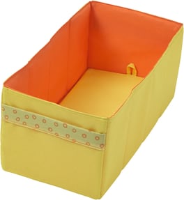 Stoffboxen, gelb/orange