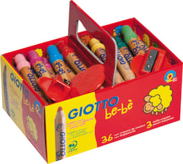 Giotto be-be – Kinder-Buntstifte, 36 Stück + 3 Spitzer