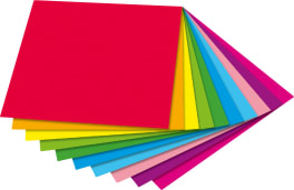 Faltblätter, zweifarbig, 80 g/m², 15 x 15 cm, 200 Stück