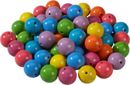 Holzperlen, 56 Perlen in 8 Farben