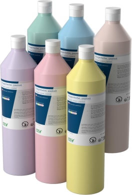 HABA Pro Fingerfarben-Set Pastell, 6 x 750 ml