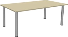 Tisch move upp rechteckig,  Metallbeine mit Gleitern, L 160 x B 80 cm