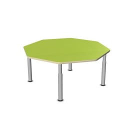 Tisch move upp achteckig, Schraubverstellung 40 - 59 cm, Metallbeine mit Gleitern, L 126 x B 126 cm