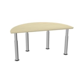 Tisch move upp halbrund, Schraubverstellung 40 - 59 cm, Metallbeine mit Gleitern, Ø 120 cm