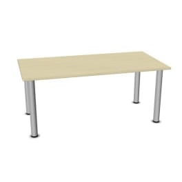 Tisch move upp rechteckig, Metallbeine mit Gleitern, L 140 x B 70 cm